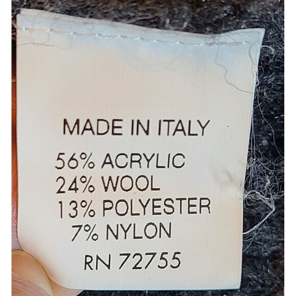 Betty Betty Firenze Italian Wool Blend Color Block Long Cardigan Sweater Sz S - Picture 9 of 13